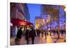 Xmas Decorations on Avenue Des Champs-Elysees with Arc De Triomphe in Background, Paris, France-Neil Farrin-Framed Photographic Print