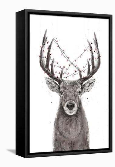 Xmas Deer-Balazs Solti-Framed Stretched Canvas