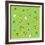 Xmas Emojis Mini Scramble-Ali Lynne-Framed Giclee Print