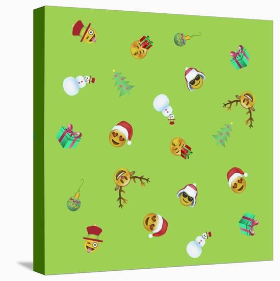 Xmas Emojis Mini Scramble-Ali Lynne-Stretched Canvas