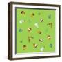 Xmas Emojis Mini Scramble-Ali Lynne-Framed Giclee Print