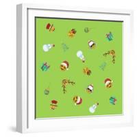 Xmas Emojis Mini Scramble-Ali Lynne-Framed Giclee Print