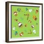 Xmas Emojis Scramble-Ali Lynne-Framed Giclee Print