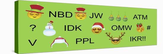 Xmas Emojis Text 3-Ali Lynne-Stretched Canvas