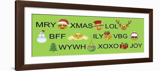 Xmas Emojis Text-Ali Lynne-Framed Giclee Print