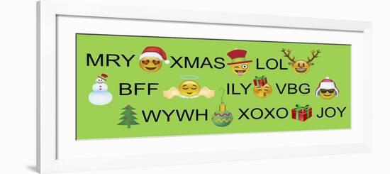 Xmas Emojis Text-Ali Lynne-Framed Giclee Print