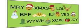 Xmas Emojis Text-Ali Lynne-Mounted Giclee Print