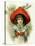 Xmas Girl with Snowballs-Vintage Apple Collection-Stretched Canvas