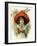 Xmas Girl with Snowballs-Vintage Apple Collection-Framed Giclee Print