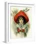 Xmas Girl with Snowballs-Vintage Apple Collection-Framed Giclee Print