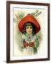 Xmas Girl with Snowballs-Vintage Apple Collection-Framed Giclee Print