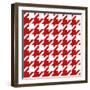 Xmas Houndstooth 2-Color Bakery-Framed Giclee Print