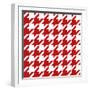 Xmas Houndstooth 2-Color Bakery-Framed Giclee Print
