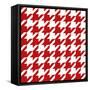 Xmas Houndstooth 2-Color Bakery-Framed Stretched Canvas