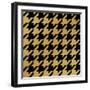 Xmas Houndstooth 5-Color Bakery-Framed Giclee Print