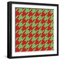 Xmas Houndstooth-Color Bakery-Framed Giclee Print