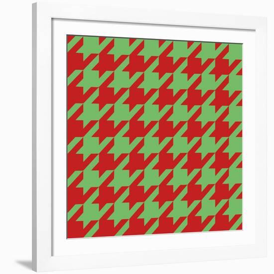 Xmas Houndstooth-Color Bakery-Framed Giclee Print