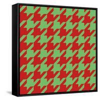 Xmas Houndstooth-Color Bakery-Framed Stretched Canvas