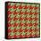 Xmas Houndstooth-Color Bakery-Framed Stretched Canvas