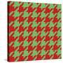 Xmas Houndstooth-Color Bakery-Stretched Canvas