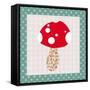 Xmas Mushroom-Effie Zafiropoulou-Framed Stretched Canvas