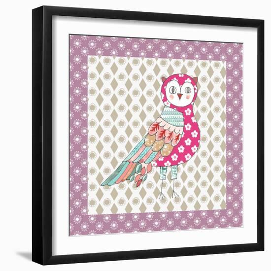 Xmas Owl-Effie Zafiropoulou-Framed Premium Giclee Print