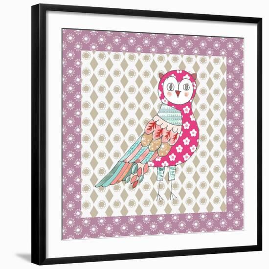 Xmas Owl-Effie Zafiropoulou-Framed Giclee Print