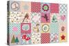 Xmas Patchwork-Effie Zafiropoulou-Stretched Canvas