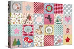 Xmas Patchwork-Effie Zafiropoulou-Stretched Canvas