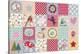 Xmas Patchwork-Effie Zafiropoulou-Stretched Canvas