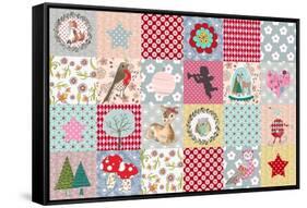 Xmas Patchwork-Effie Zafiropoulou-Framed Stretched Canvas