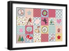 Xmas Patchwork-Effie Zafiropoulou-Framed Giclee Print