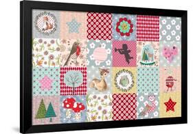 Xmas Patchwork-Effie Zafiropoulou-Framed Giclee Print