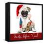 Xmas Puppy I-Sydney Edmunds-Framed Stretched Canvas