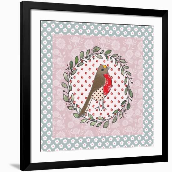 Xmas Robin-Effie Zafiropoulou-Framed Giclee Print