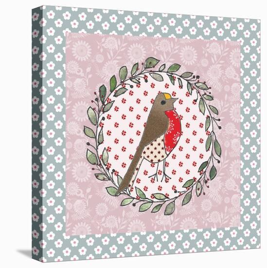 Xmas Robin-Effie Zafiropoulou-Stretched Canvas