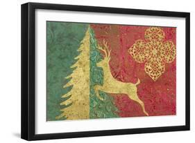 Xmas Tree and Deer-Cora Niele-Framed Giclee Print