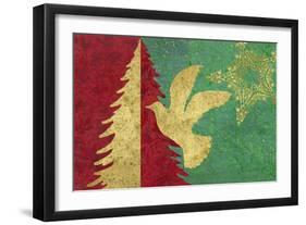 Xmas Tree and Dove-Cora Niele-Framed Premium Giclee Print