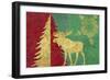 Xmas Tree and Moose-Cora Niele-Framed Giclee Print