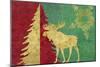 Xmas Tree and Moose-Cora Niele-Mounted Giclee Print