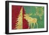 Xmas Tree and Moose-Cora Niele-Framed Premium Giclee Print