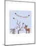 Xmas Tree Friends- Happy Xmas - Wink Designs Contemporary Print-Michelle Lancaster-Mounted Art Print