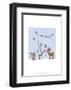 Xmas Tree Friends- Happy Xmas - Wink Designs Contemporary Print-Michelle Lancaster-Framed Giclee Print