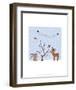 Xmas Tree Friends - Wink Designs Contemporary Print-Michelle Lancaster-Framed Art Print