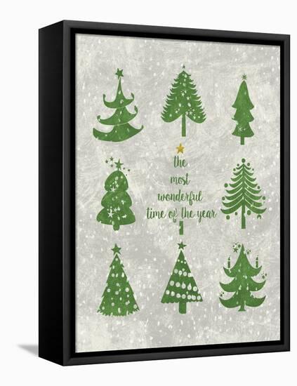 Xmas Trees-Erin Clark-Framed Stretched Canvas