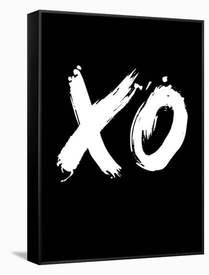 XO Black-NaxArt-Framed Stretched Canvas