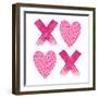 XOXO Pink Leopard-Jennifer McCully-Framed Art Print