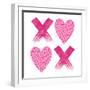 XOXO Pink Leopard-Jennifer McCully-Framed Art Print