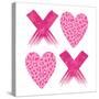 XOXO Pink Leopard-Jennifer McCully-Stretched Canvas