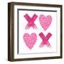 XOXO Pink Leopard-Jennifer McCully-Framed Art Print